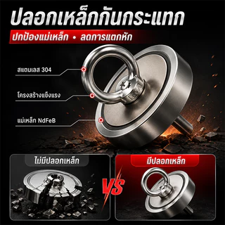 แม่เหล็กแรงสูง แม่เหล็กแรงดูดสูง แม่เหล็กตกปลาใต้น้ำ ที่ยึด ถ้วยดูดแม่เหล็กแรงสูง ดึง 400kg