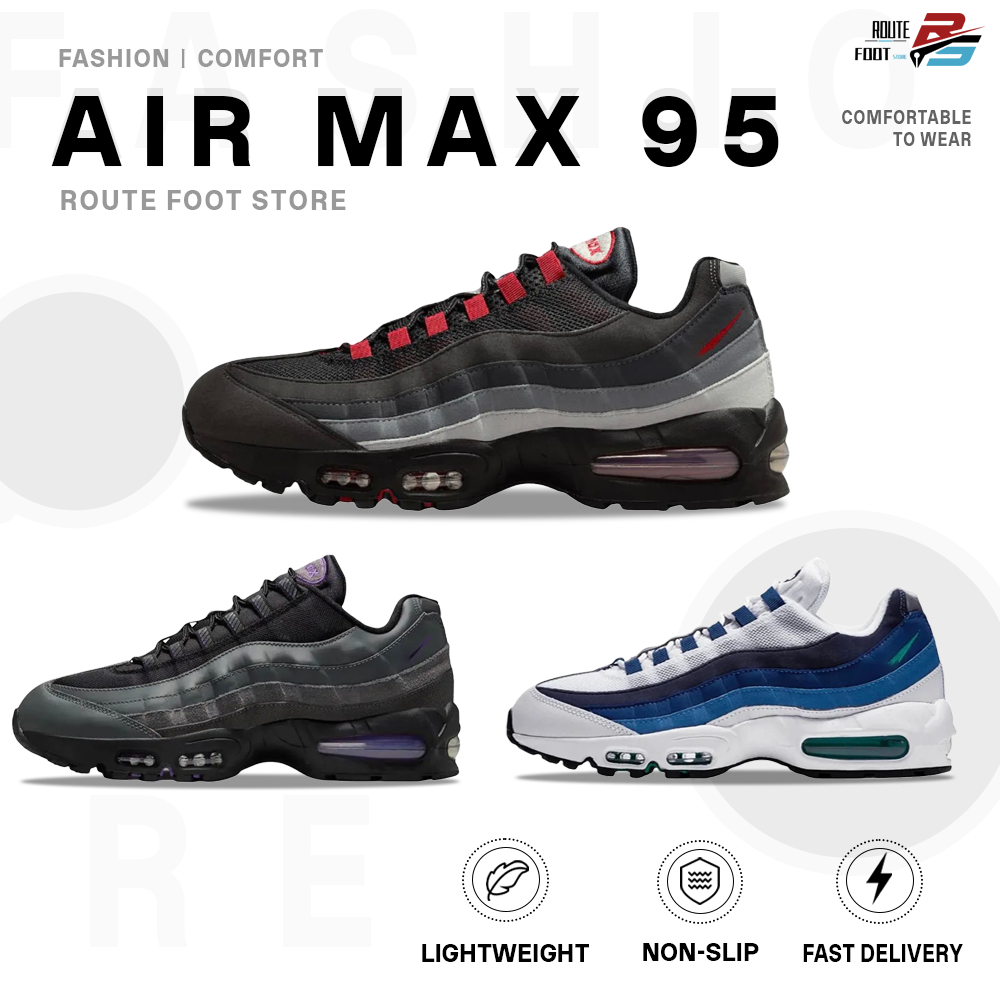 [ของแท้ 100%] 🎉 Air Max 95 ⭐ ไซส์ 40-46 รองเท้าวิ่ง IH7855-100/IH1228-001/HM4830-001