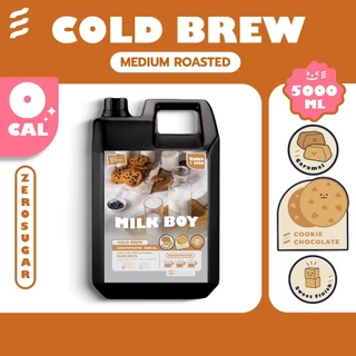 กาแฟสกัดเย็น คั่วกลาง Milk Boy cold brew หวานคล้ายช็อคโกแลตน้ำตาลทราย ขนาดสุดคุ้ม 5000ml