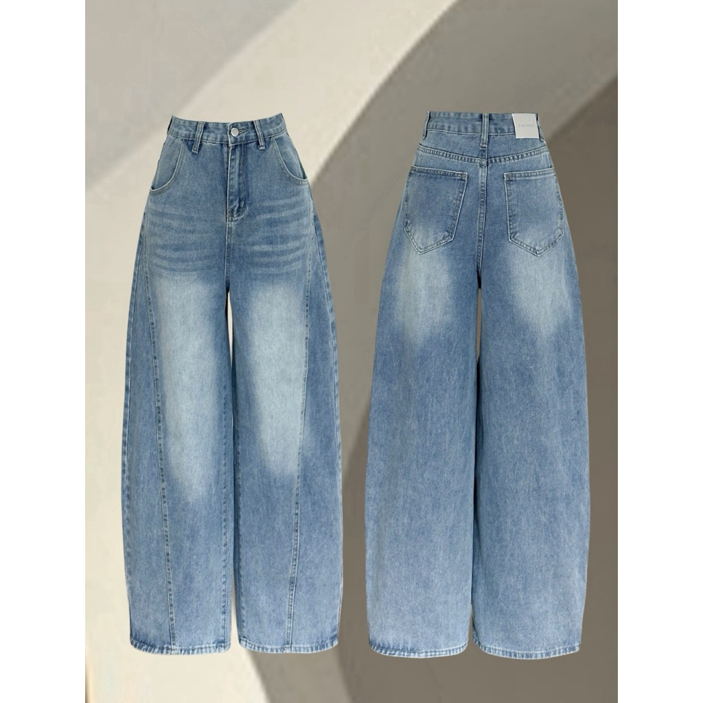 INFINITY : Aster Jeans (แอส-เทอร์) กางเกงยีนส์ทรงบาร์เรล ฟอกเฟดสีละมุน