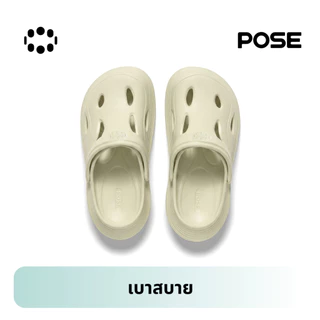 【สินค้าใหม่】POSE รองเท้าแตะ EVA พื้นหนาแบบเจาะรู น้ำหนักเบาพิเศษ นุ่มเด้งสบายเท้า P623202