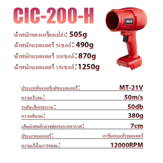 🔥CANLIDI🔥 CIC-200-H MT-21V แบบพกพา พลังงานสูง พัดลมเทอร์โบ เครื่องเป่าลม เป่าลมไร้สาย High Power Blower Turbo Fan