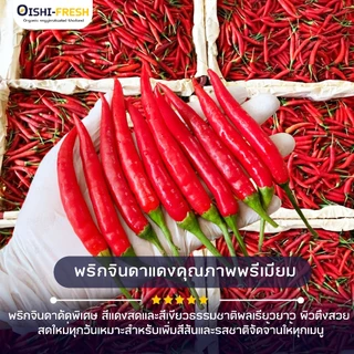 🛒Oishi-Fresh🌶️พริกจินดาแดง ปลอดสารพิษ รสชาติ กรอบ สด ใหม่ ใยอาหารสูง หวานออร์แกนิค จัดส่ง 24 ชม.