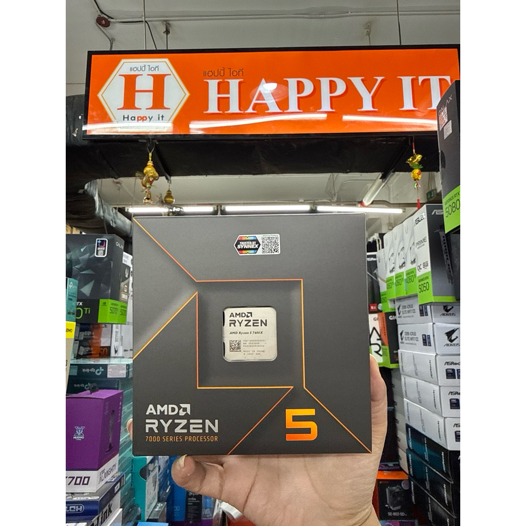 CPU AMD RYZEN 5 7600X AM5(ระบบระบายความร้อนไม่รวมอยู่ในสินค้า)