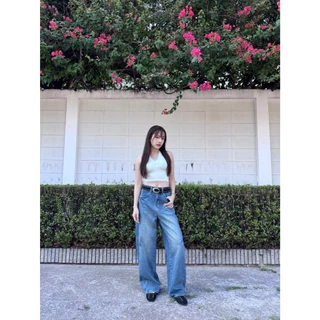 ยีนส์SARAN SR093 กางเกงยีนส์ Mom Baggy Jeans