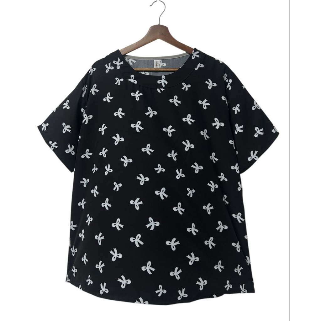 🎉 อก 50 นิ้ว เสื้อสาวอวบคอกลมผ้าไหมอิตาลี  ผ้าใส่สบาย