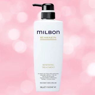 MILBON REAWAKEN Renewing 120 150 200 500 ML.แชมพู ทรีตเมนต์เพื่อคืนความอ่อนเยาว์ให้เส้นผมเรียงตัวสวยนุ่ม ชุ่มชื้นดังเดิม