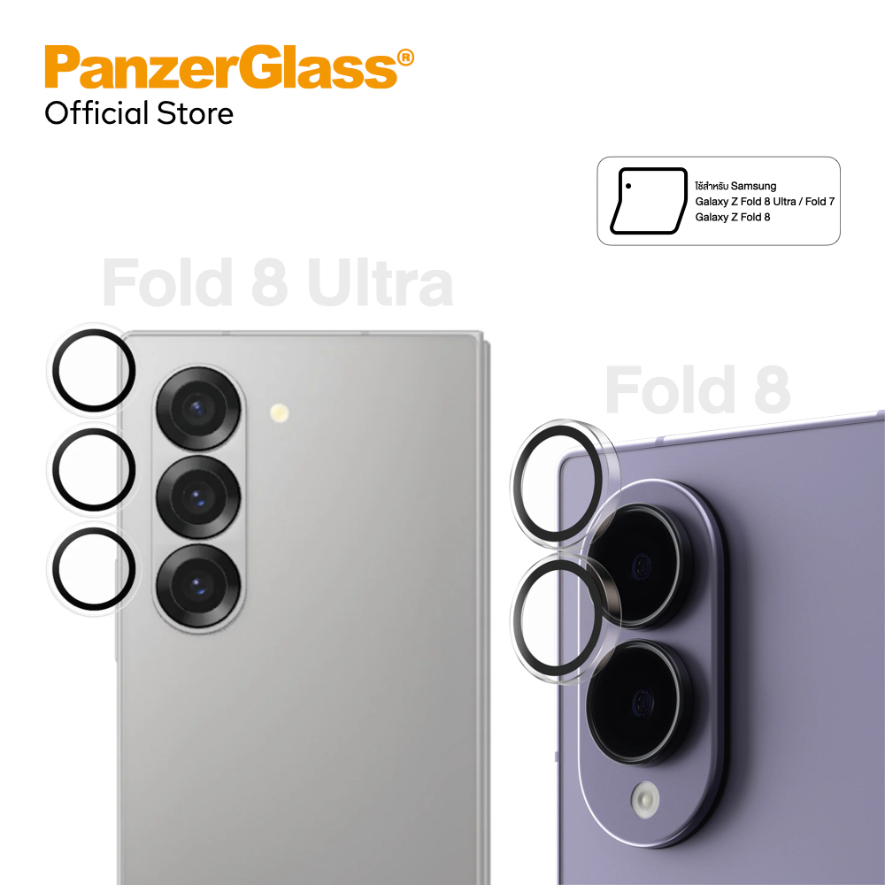 PanzerGlass ฟิล์มกันรอยเลนส์กล้อง Transparent Hoops ใช้สำหรับ Samsung Galaxy Z Fold 8 Series