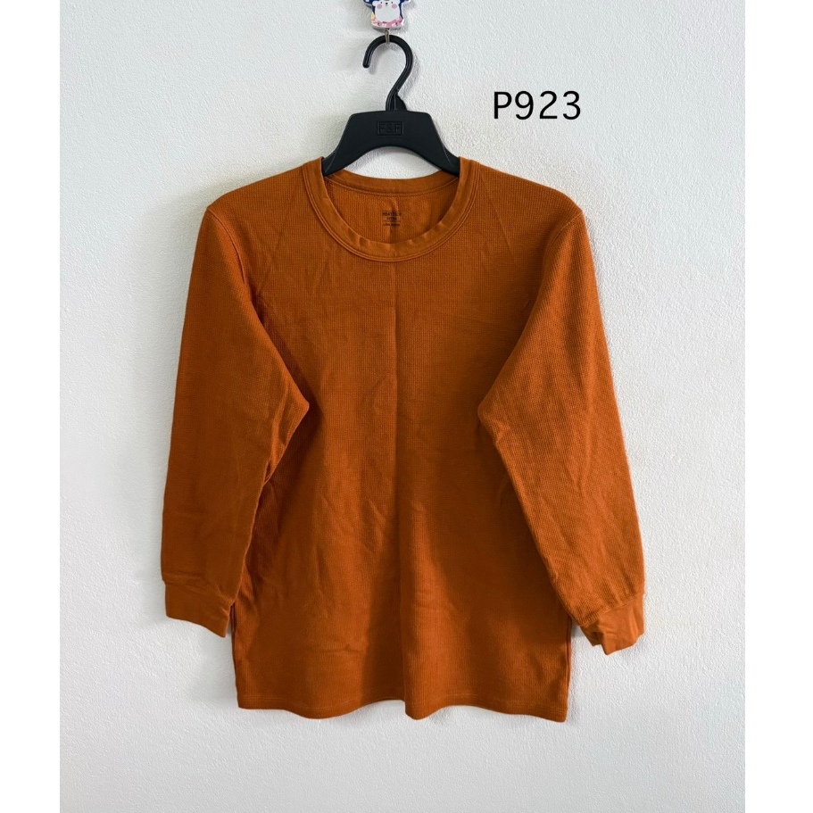 L(ช) Heattech Extra Warm Cotton วาฟเฟิล (P923) แบรนด์ uniqlo ยูนิโคล่ ผ้าหนานุ่ม