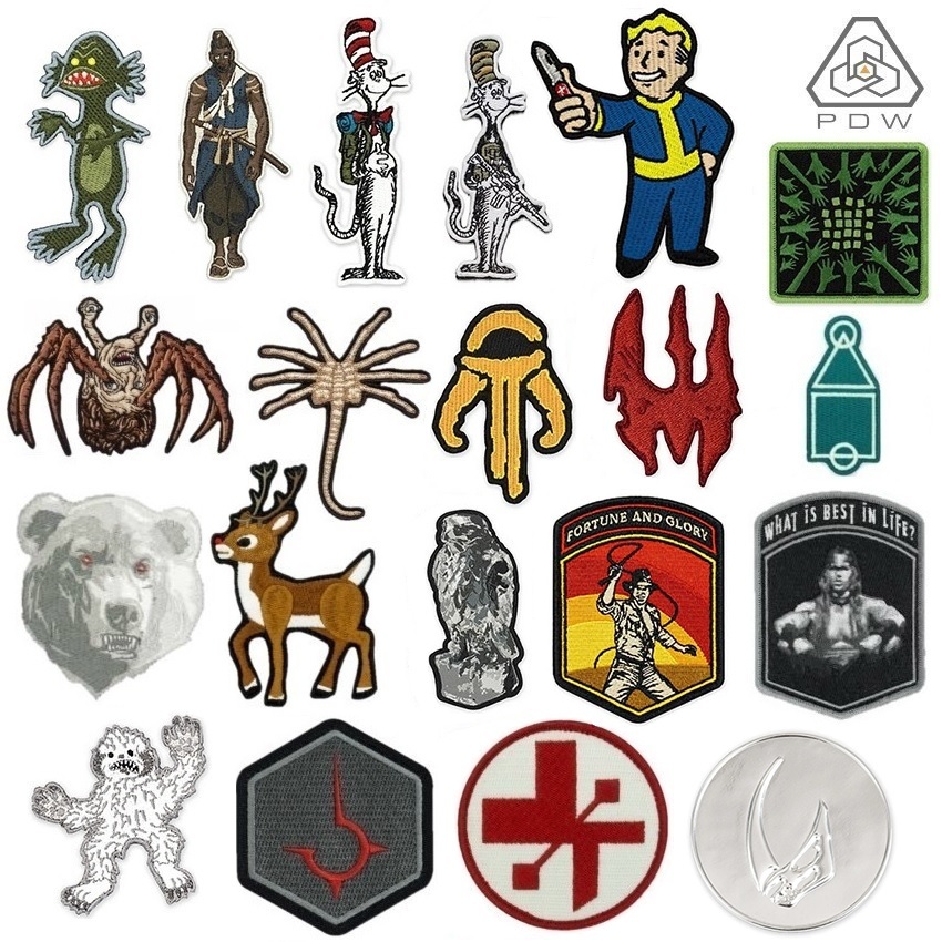 PDW Movie Collection Morale Patch แถบเครื่องหมายแสดงถึงสัญลักษณ์ภาพยนต์ ตัวละครและตัวการ์ตูนต่างๆ