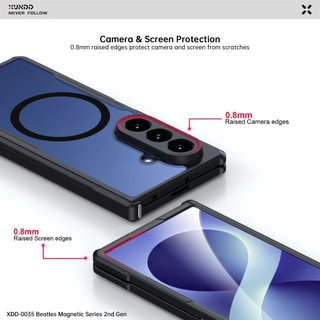 XUNDD เคส ใช้สำหรับ Case Samsung Galaxy Z Fold 5 6 7 8 Ultra เคสโทรศัพท์กันกระแทกแบบแม่เหล็ก รองรับการชาร์จแม่เหล็ก