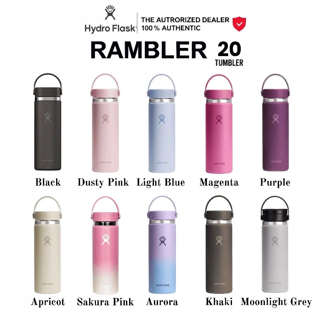 HYDRO FLASK Wide Mouth 2.0 20oz กระติกน้ำสูญญากาศ เก็บเย็นร้อน ของแท้