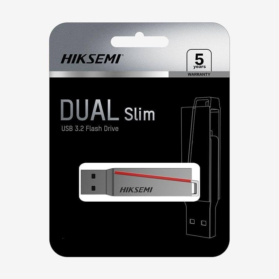 16GB FLASH DRIVE (แฟลชไดร์ฟ) Hiksemi Dual Slim USB  (HS-USB-E307C 16G U3)
