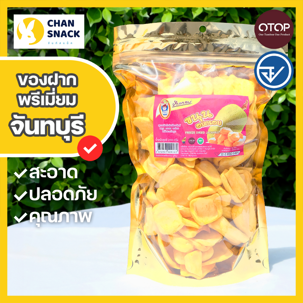 ⚡ส่งไว⚡ ขนุนฟรีซดราย OTOP ป้าแกลบ 90g 250g หวานธรรมชาติ ปลอดภัย มี อย. จันทบุรี (PK-042/100)