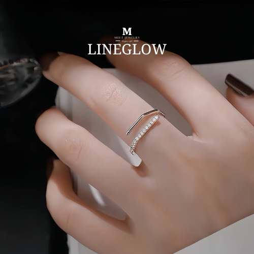 MEET แหวนเงิน Lineglow แหวนเพชร แหวนเงินสวยๆ แหวนมงคล แหวนแฟชั่น แหวนแท้ เซตแหวน แหวนผู้หญิง