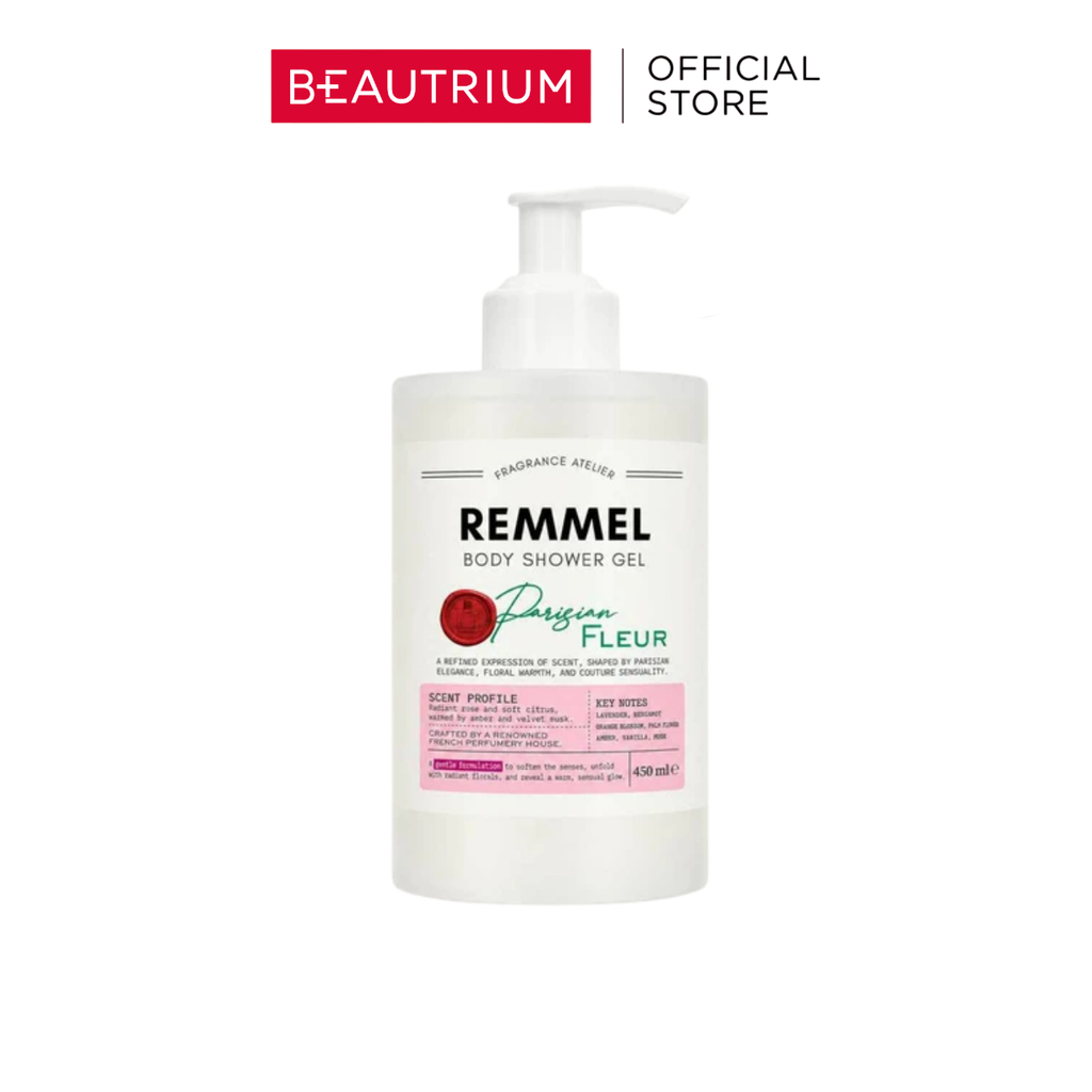 REMMEL Parisian Fleur Body Shower Gel ผลิตภัณฑ์ทำความสะอาดผิวกาย 450ml