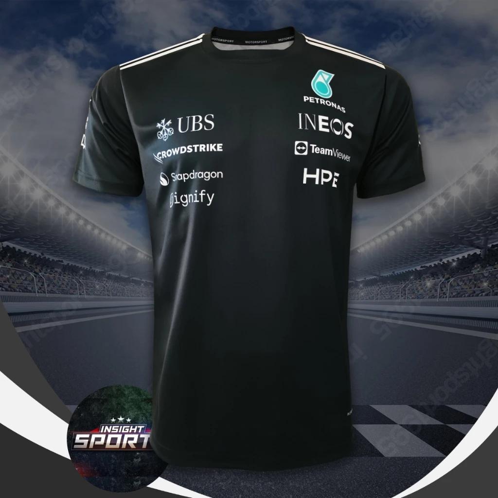 เสื้อ F1 เสื้อคอกลมแขนสั้นฟอร์มูล่าวันทีม ปิโตรนาส #FM0198 พิมพ์ทั้งตัว ไซส์ S-5XL