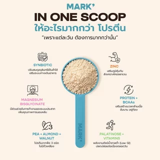 [ส่งฟรี] MARK' Plant Protein โปรตีนพืช 3 ชนิด สูตรไม่มีถั่วเหลือง: รสพิสตาชิโอ้ บรรจุ 900g/กระปุก (20 Servings)