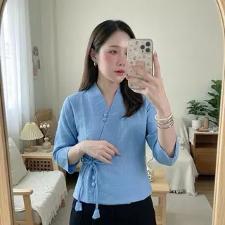เสื้อผ้าฝ้ายผู้หญิง สีฟ้า (20แบบ) รุ่นรวมเสื้อฟ้า ผ้าฝ้ายผ้าพื้นเมือง