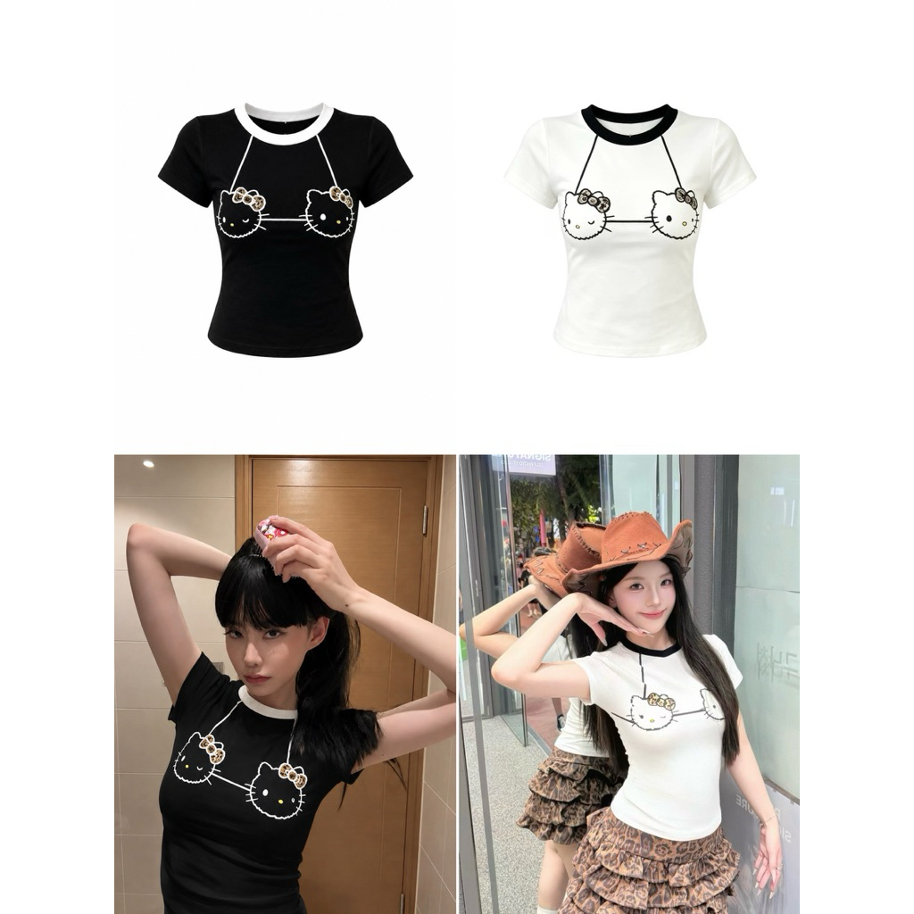 New Arrival👙👙เสื้อที่ควรมีติดตู้ลายน้องตี้เสือสกีนหน้า-หลัง มีบราฟองน้ำในตัว น่ารักมากดูชิคดูเก๋ใส่ออกมาน่ารักสุด