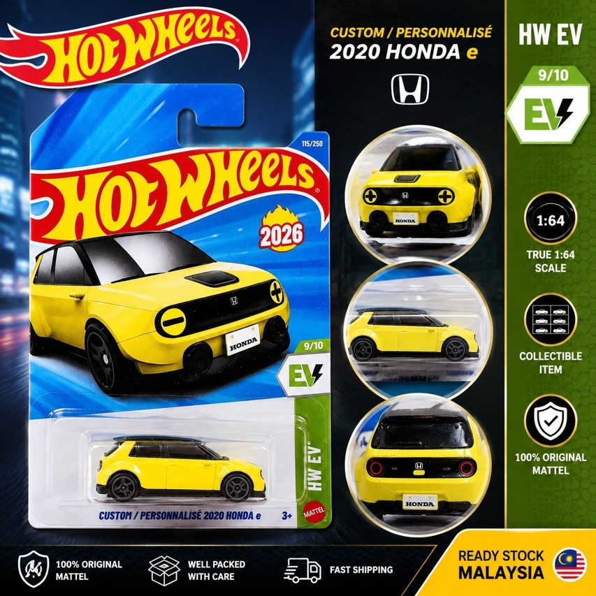 Hot Wheels Custom / Personnalisé 2020 Honda e HW EV 9/10 Mainline 1:64 Diecast