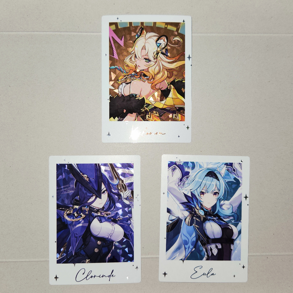 การ์ด Genshin fes 2026 Character Card Raiden Clorinde Raiden Xilonen Ifa Yelan Xianyun