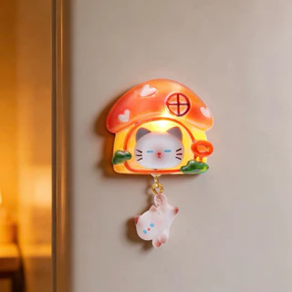 (ย110) โมเดลแม่เหล็ก : Meow Meow Refrigerator Magnet Little เปิดไฟได้