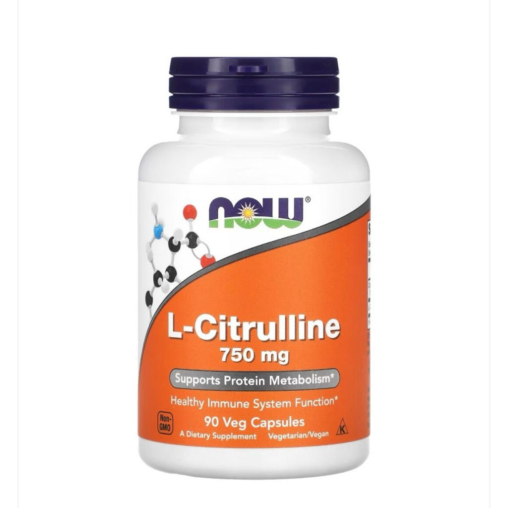 Now Foods L-Citruline 750 mg. Contains 90 vegetable capsules