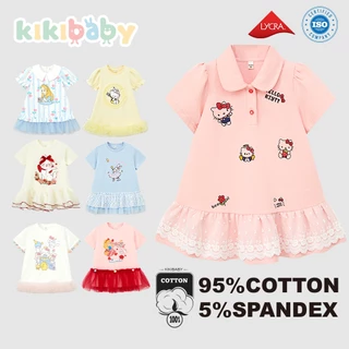 [90-130] เดรสลูกสาว สีพาสเทล เดรสแขนตุ๊กตา เดรสผ้านิ่ม KP