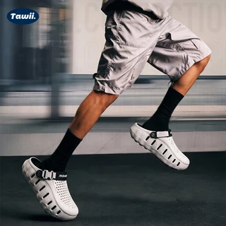 Tawii. รองเท้าแตะผู้ชาย รองเท้าแตะลําลอง กันลื่น วัสดุ EVA กลางแจ้ง รองเท้าหัวโต ส้นหนา 4 ซม
