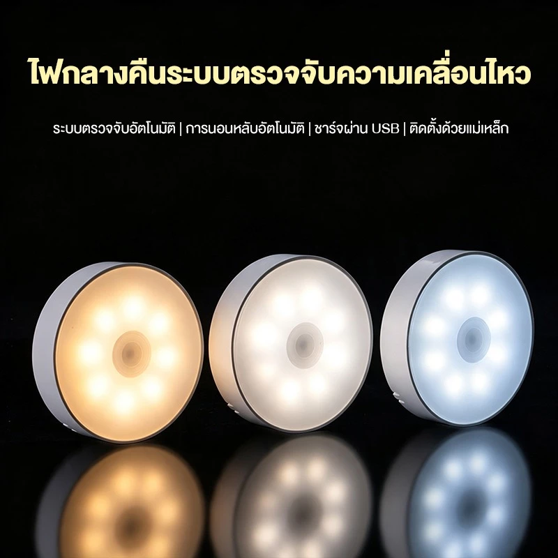ไฟหัวเตียง ไฟติดผนังแบบไร้สาย ไฟเซนเซอร์ตรวจจับการเคลื่อนไหว COB AUTO Sensor ไฟรีโมท ไฟติดทางเดิน ไฟส่องทางเดิน