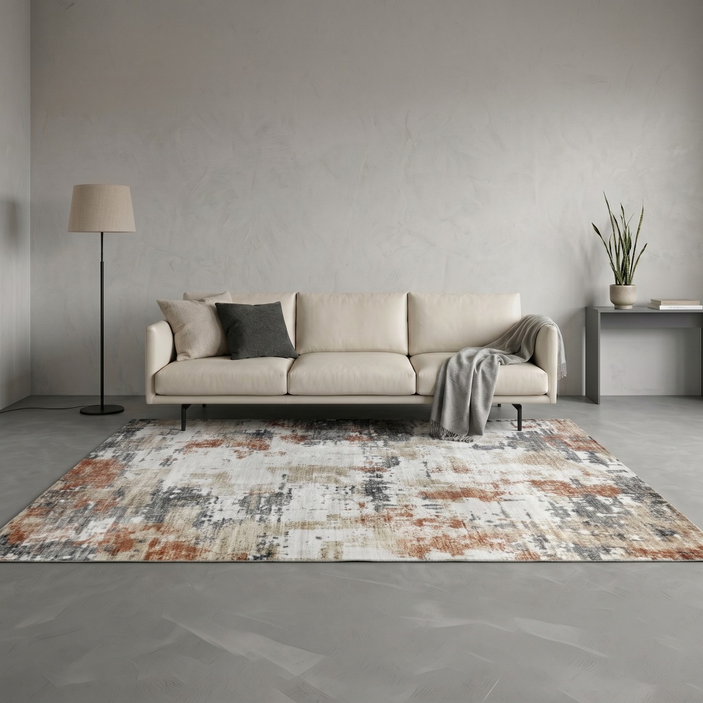 EXPRESS CARPET พรมรุ่น SCALA ไซส์ L1 200x290cm หนา 10 mm พรมปูพื้นพิมพ์ลายบนไมโครไฟเบอร์ บุหลังผ้าใบ