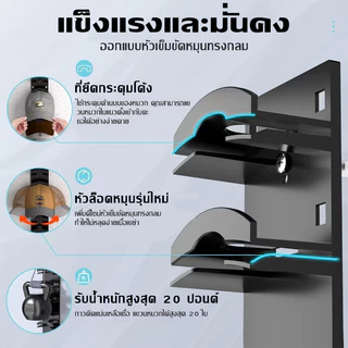 ✨ประหยัดพื้นที่ ชั้นเก็บของติดผนัง ตะขอแขวนหมวก ราวแขวนผ้าเช็ดตัว ที่เก็บเสื้อผ้า ติดตั้งง่าย ไม่ทำลายผนัง รองรับ COD