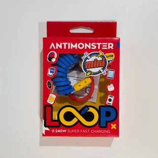 🇹🇭[ประกันตลอดชีพ] สายชาร์จ LOOP Mini ANTIMONSTER ชาร์จเร็ว 240W สายชาร์จแบบสปริง Type C Fast Charging