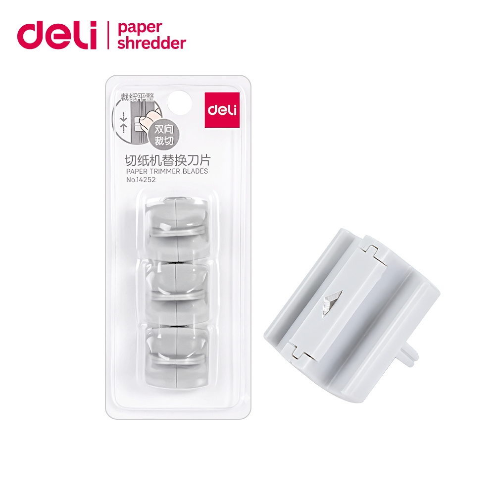 Deli ใบมีด ใบมีดตัดกระดาษ ใบมีดแท่นตัดกระดาษ ใบมีดเปลี่ยน ตัดได้สองทิศทาง Trimmer Blade