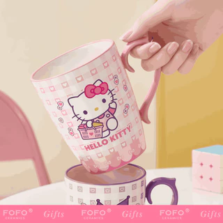 FOFO ลิขสิทธิ์แท้ sanrio แก้วมัคเซรามิก น่ารัก 360ml x 2 แก้วกาแฟ ของขวัญวันเกิด