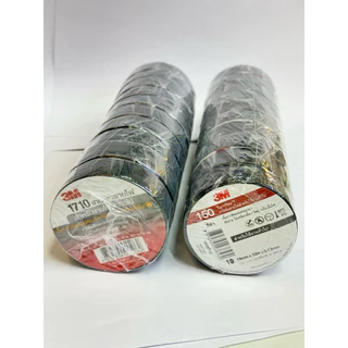 3M (แพ็ค 10 ม้วน) เทปพัน สายไฟ รุ่น Temflex 150/1710 /170 ขนาด 10M สีดำ