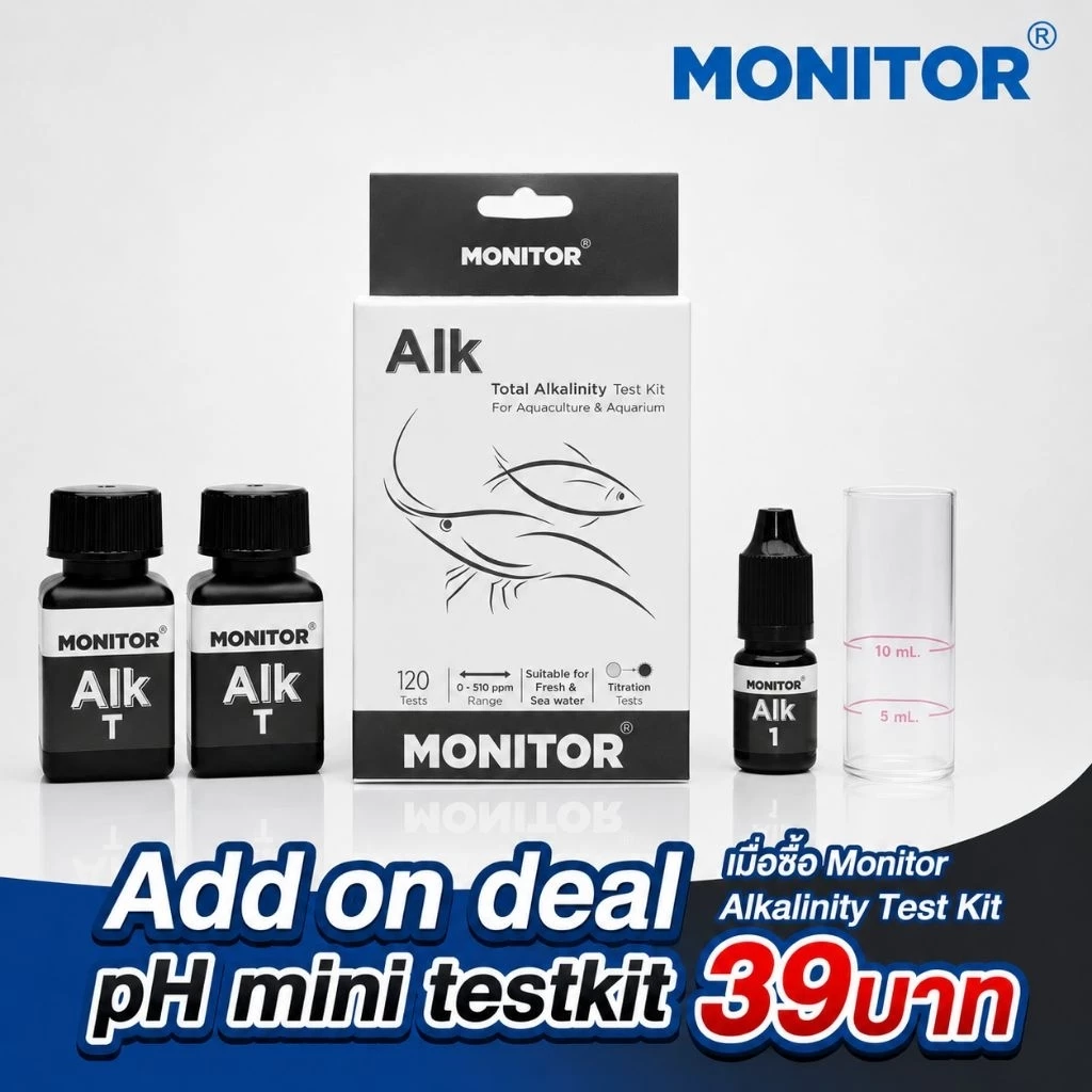 ชุดทดสอบอัลคาไลนิตี้ โมนิเตอร์เทสคิท MONITOR ALKALINITY TEST KIT (120 Tests)