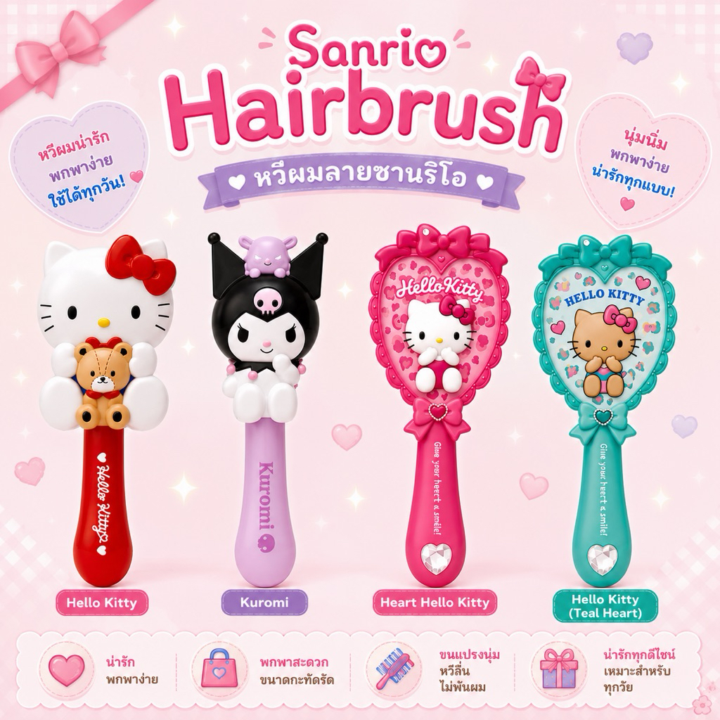 หวี Sanrio Japan ของญี่ปุ่น ꔛ ซานริโอ้ ของแท้