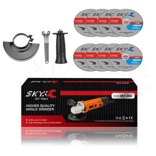 SKY tools เครื่องเจียร ลูกหมู 4 นิ้ว เครื่องเจียรไฟฟ้า1100W หินเจียร์ ฟรี! ใบตัด 8 แผ่น