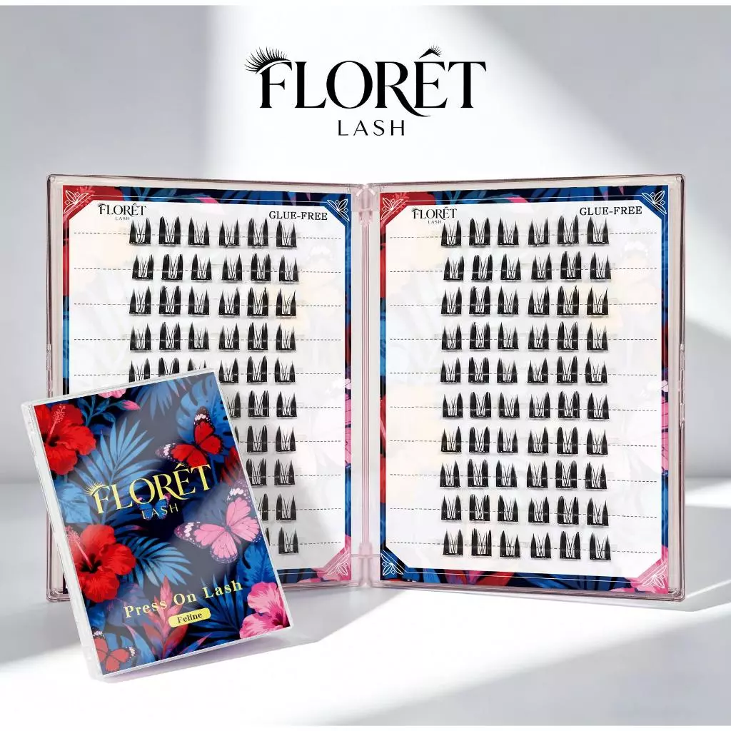 COD ขนตาปลอมไม่ต้องใช้กาว FLORÈT LASH ลุคตาแมว Feline ธรรมชาติ เบา ติดทน ใส่สบาย ติดง่าย มือใหม่