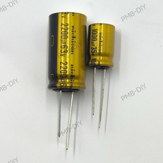 Nichicon คาปาซิเตอร์ FW 1000UF 35V FW 2200UF 63V สีดำทอง