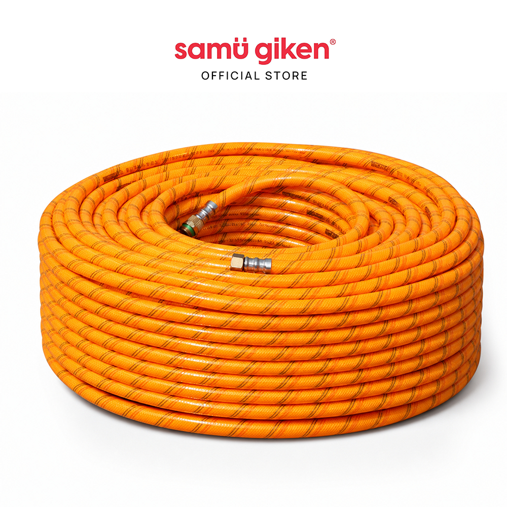 Samu Giken สาพนยาหนา 5ชั้น 50/100เมตร สายฉดยาแรงดันสูง เสริมเชอกถก ทน220บาร PVC ไม่แตกงาย ใช้กับเครองพ่นยา