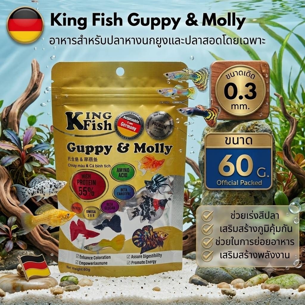 King Fish Guppy &Molly ปั้นก้อนได้