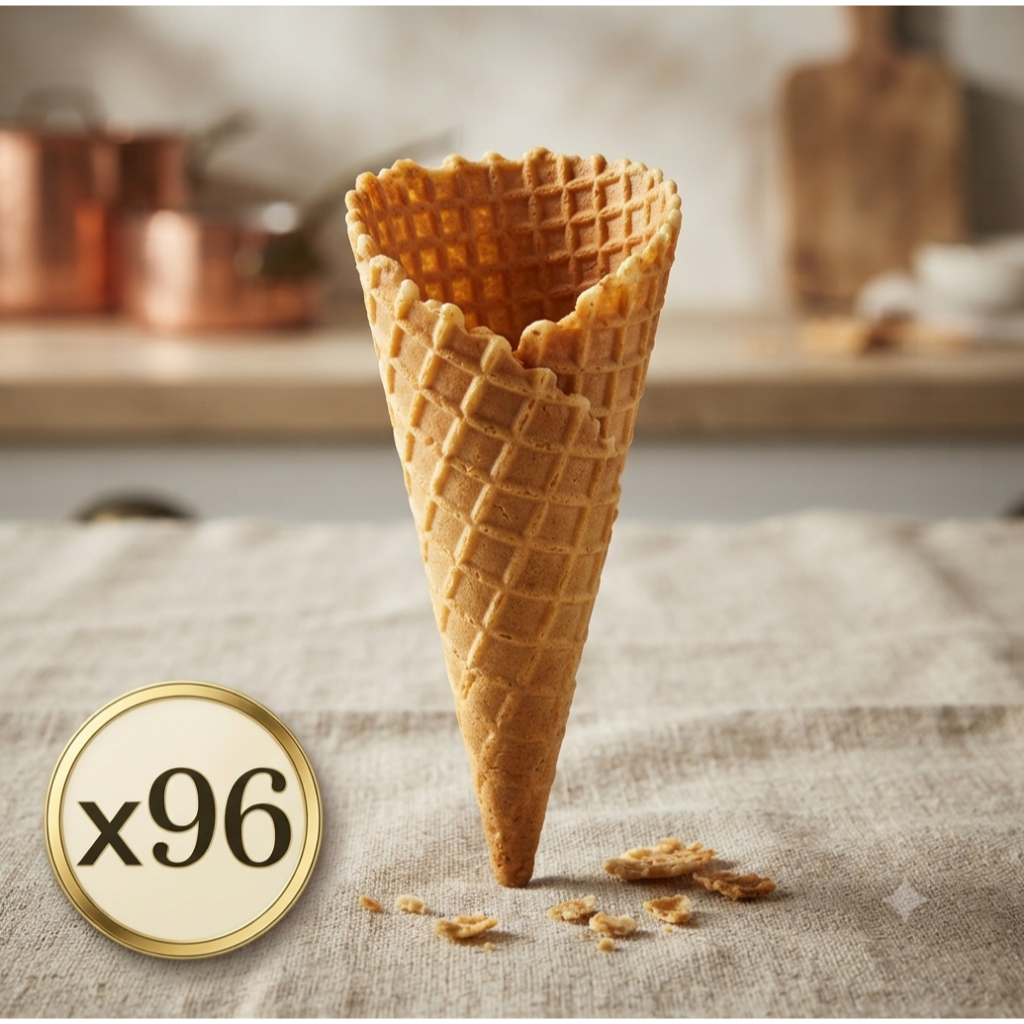 วาฟเฟิลโคน กรวยไอติมวาฟเฟิลกล่องใหญ่แพ็ค96(มีส่งด่วน)ของแท้และใหม่Waffle Coneโคนสำหรับใส่วาฟเฟิล Med