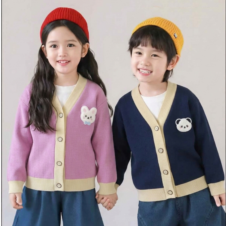 💥ส่งจากไทย💥 เสื้อคลุมเด็กผ้าไม่หนา,เสื้อคาร์ดิแกนเด็ก CK309
