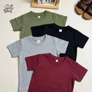 FUFU เสื้อยืดเด็กสีพื้น Size S-XXL อายุ 1-10 ปี แขนสั้น คอกลม ผ้าคอตตอน 🌰Earth Tones #1 (TSR-5)