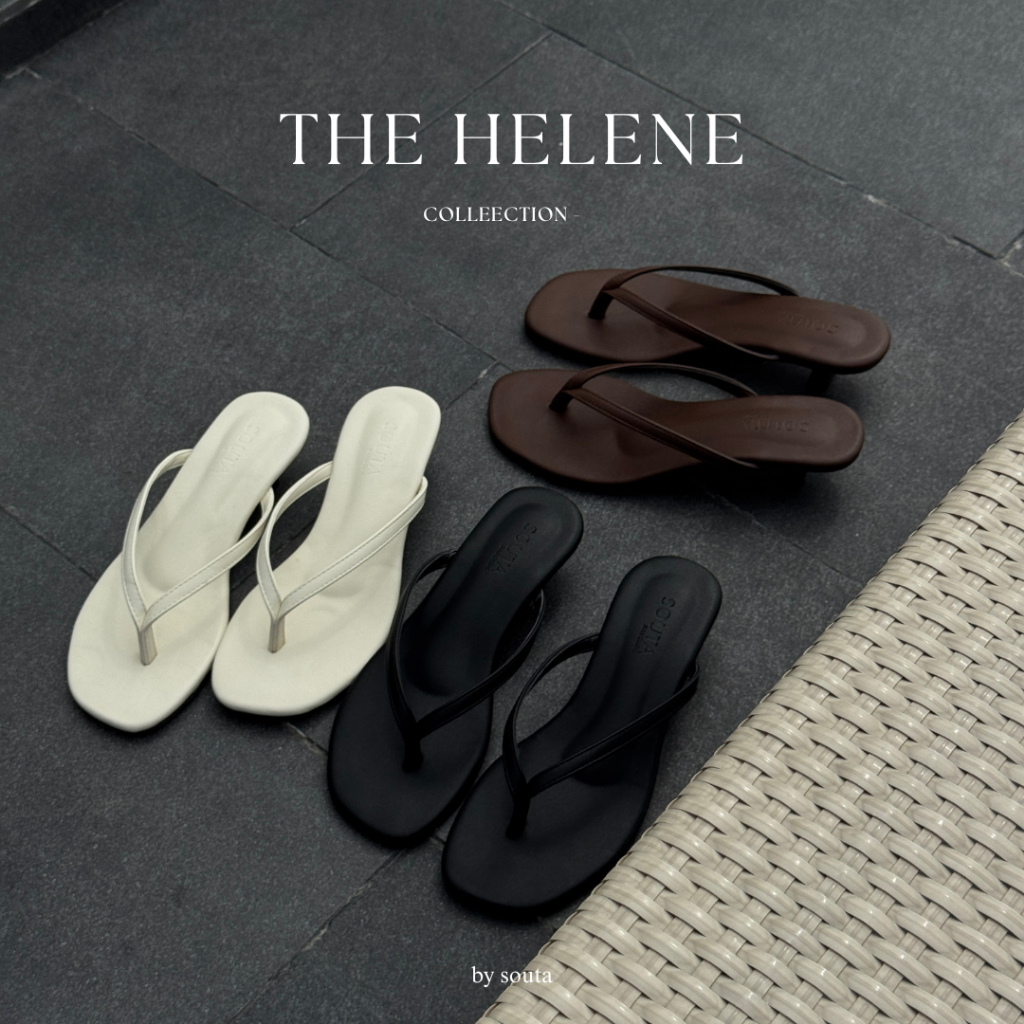Souta รุ่น The Helene Collection รองเท้าแตะส้นเตี้ย Minimal Kitten Heel Size 36-43