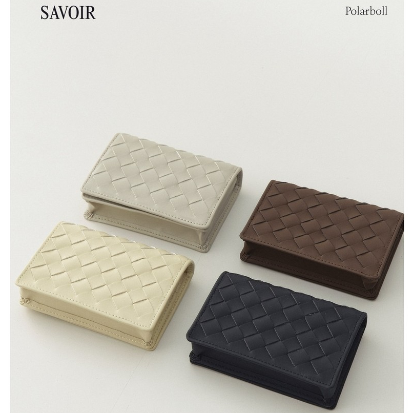 POLARBOLL - SAVOIR กระเป๋าสตางค์ใบสั้นPU ลายสาน