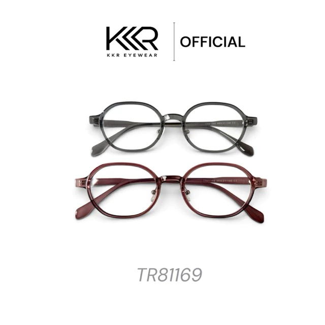 KKR EYEWEAR TR81169 น้ำหนักเบา คุณสมบัติกรองแสงสีฟ้า แสงUV สายตาปติ/ค่าสายตาตัดใหม่